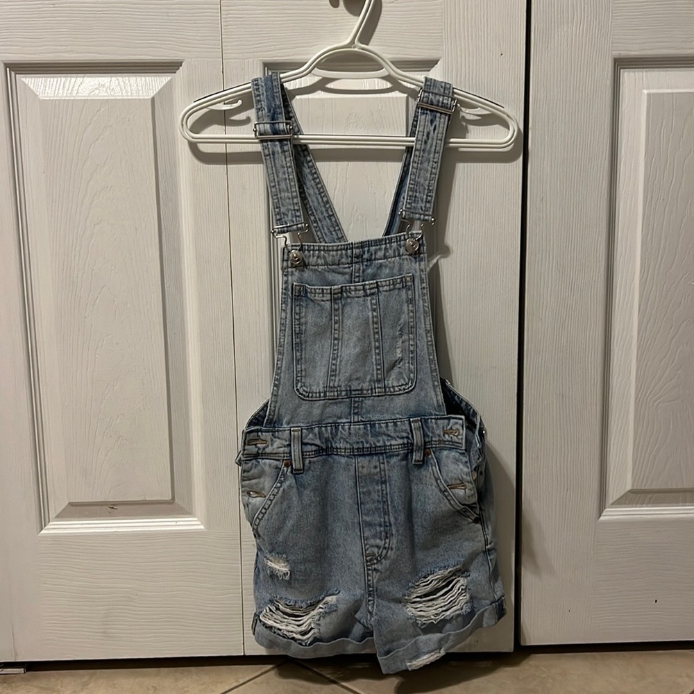 (forever 21) denim short overalls